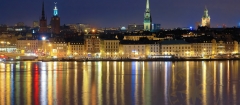 Ночной Стокгольм - фото ночного города