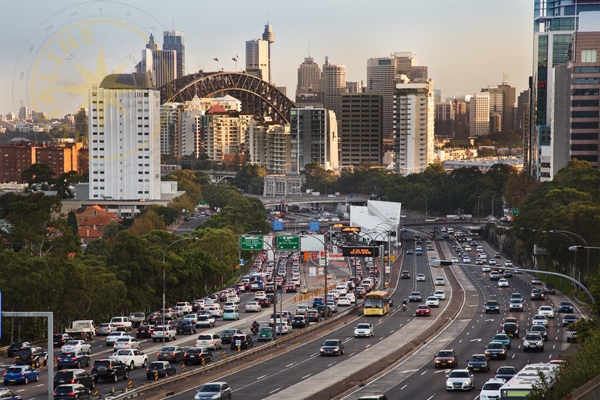 Сидней - движение на дорогах города - Австралия