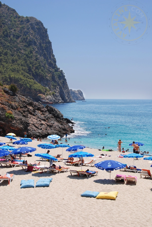 Популярный пляж - Клеопатра - Cleopatra Beach - Турция