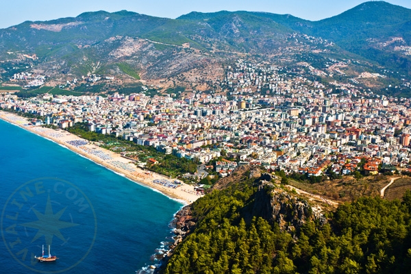 Побережье Анталии - курортная зона, пляжи - Турция