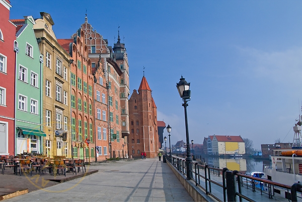 Морской порт в Гданьске - портовый город Польши - Польша