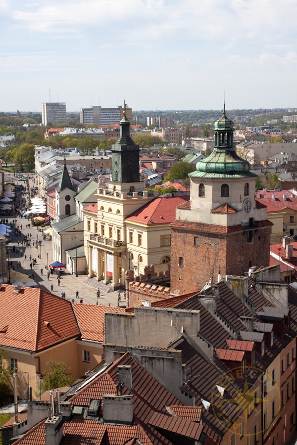 Старый город - Люблин - фото сделано с крыши дома - Польша